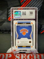 Quentin Grimes Knicks 2021-22 Prizm Fast Break AUTO Graded - CSG 8.5/10 image 1