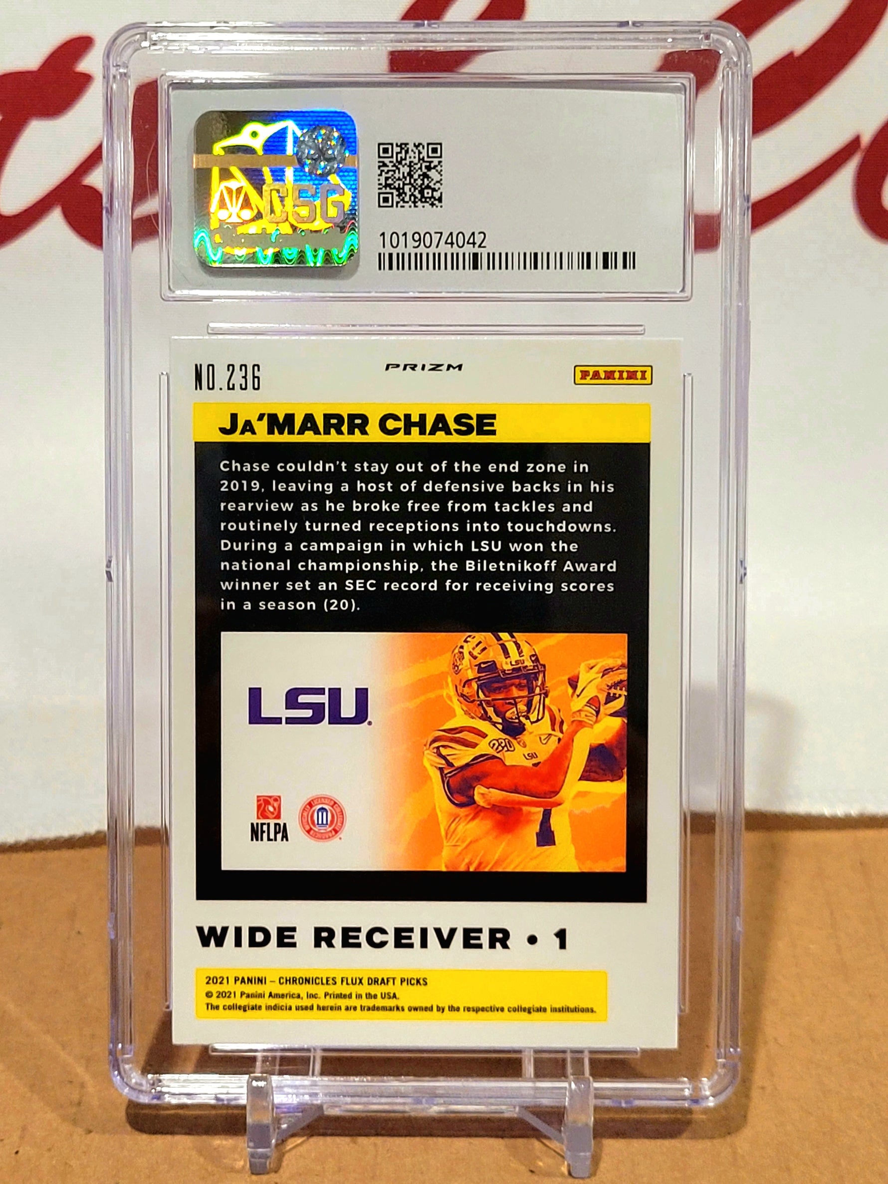 Ja'Marr Chase Chronicles Flux Orange RC - CSG 9.5 image 1