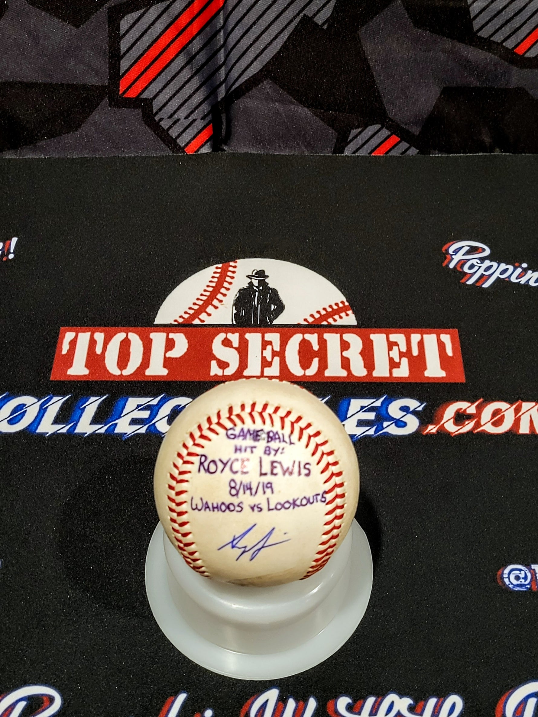Royce Lewis Game Used Auto/Signed OMLB Baseball - Twins image 1
