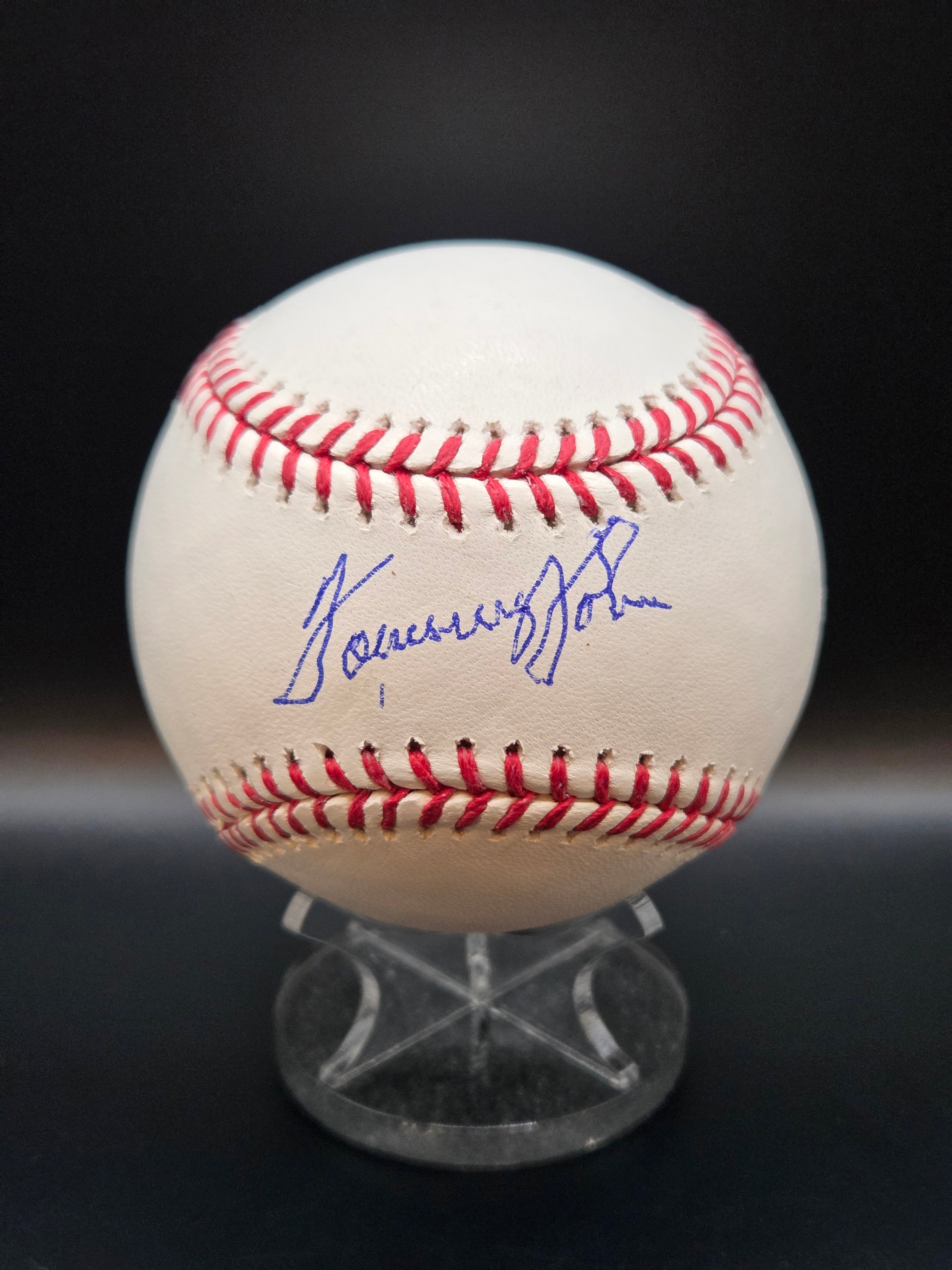 Tommy John Signed/Auto OMLB Baseball - Dodgers/Yankees JSA COA image 0
