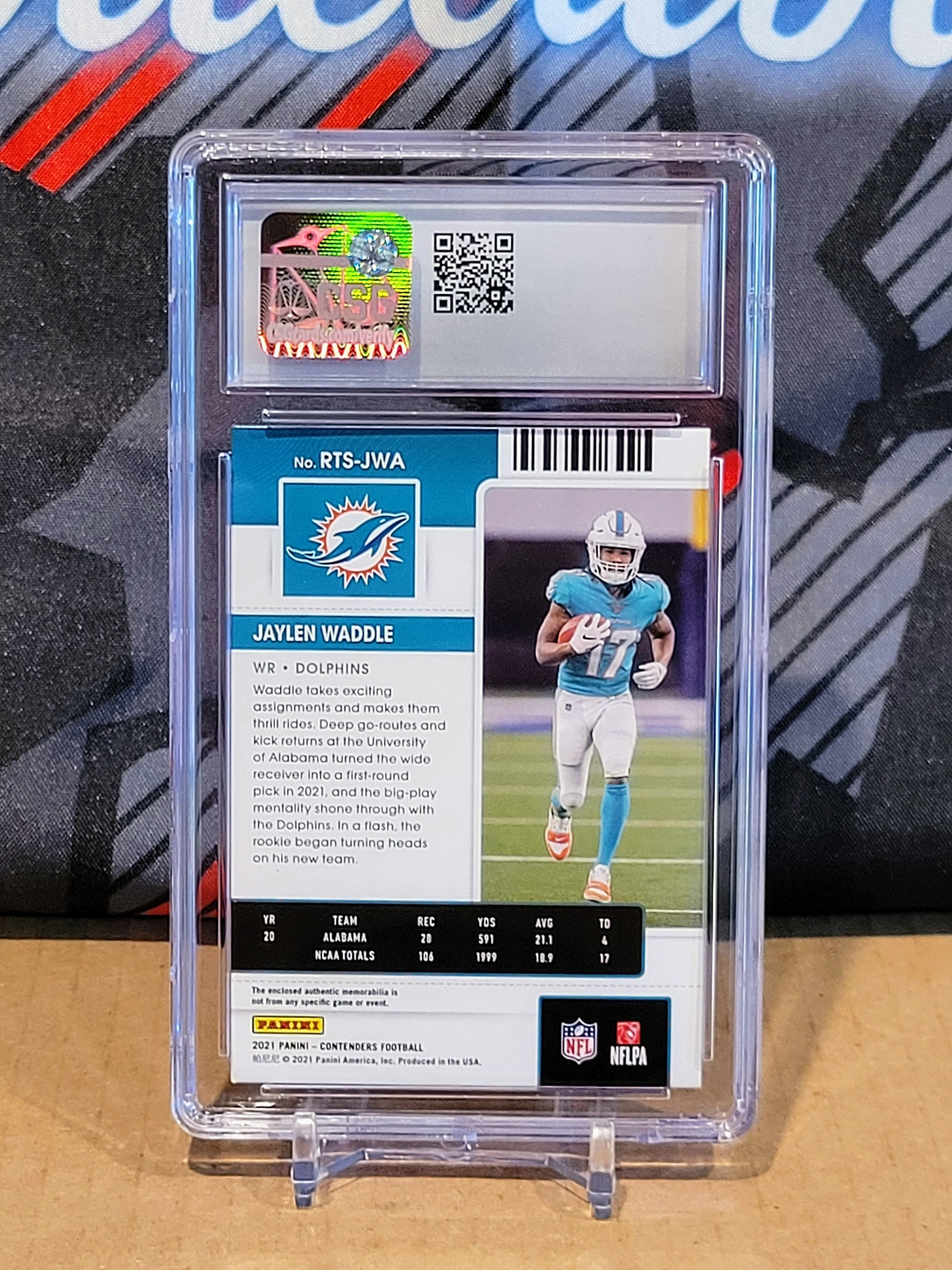 Jaylen Waddle Mosaic #308 Honeycomb SSP Case Hit RC Dolphins - CSG 10 image 1
