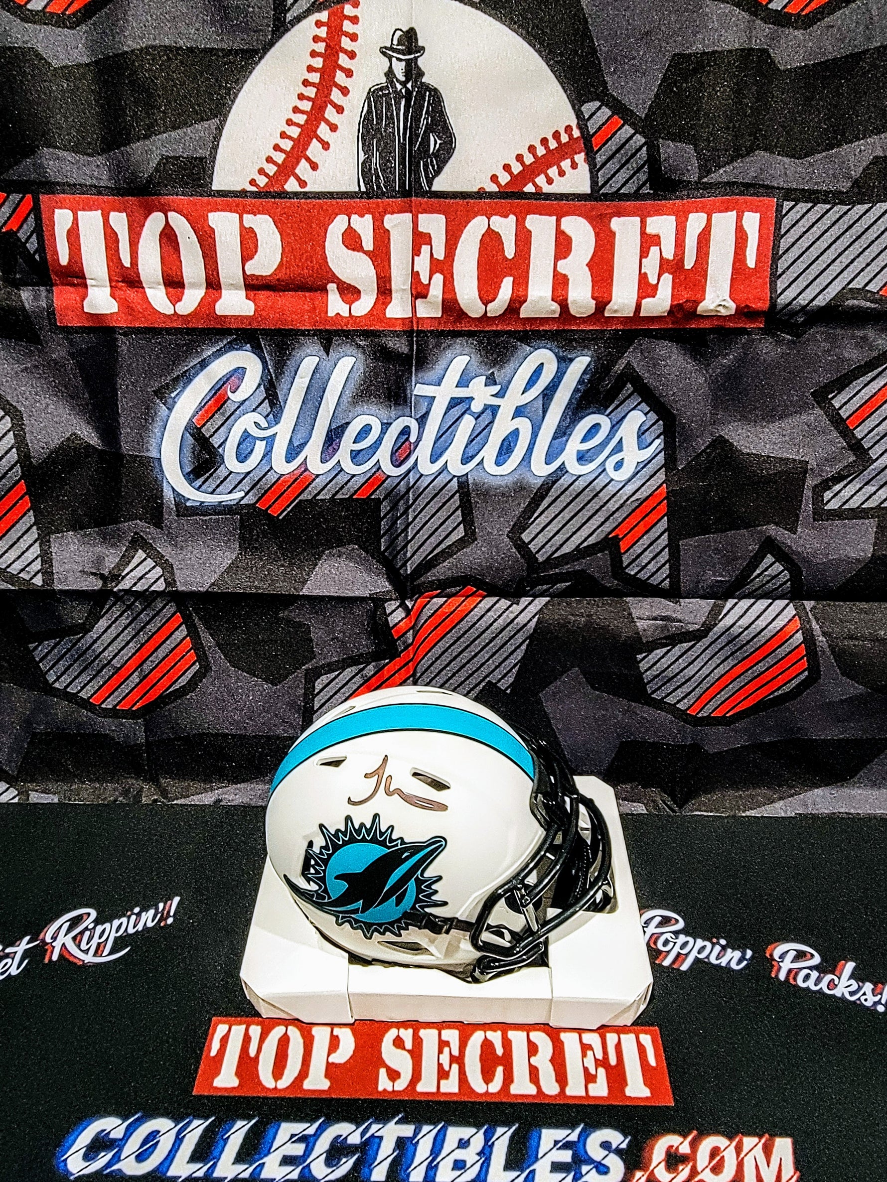 Tyreek Hill Signed Lunar Eclipse Miami Dolphins Mini Helmet image 0