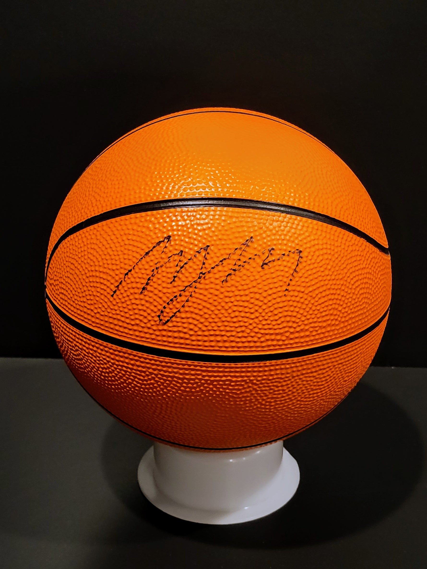 Miles McBride Signed Orange Mini Basketball - NY Knicks image 0