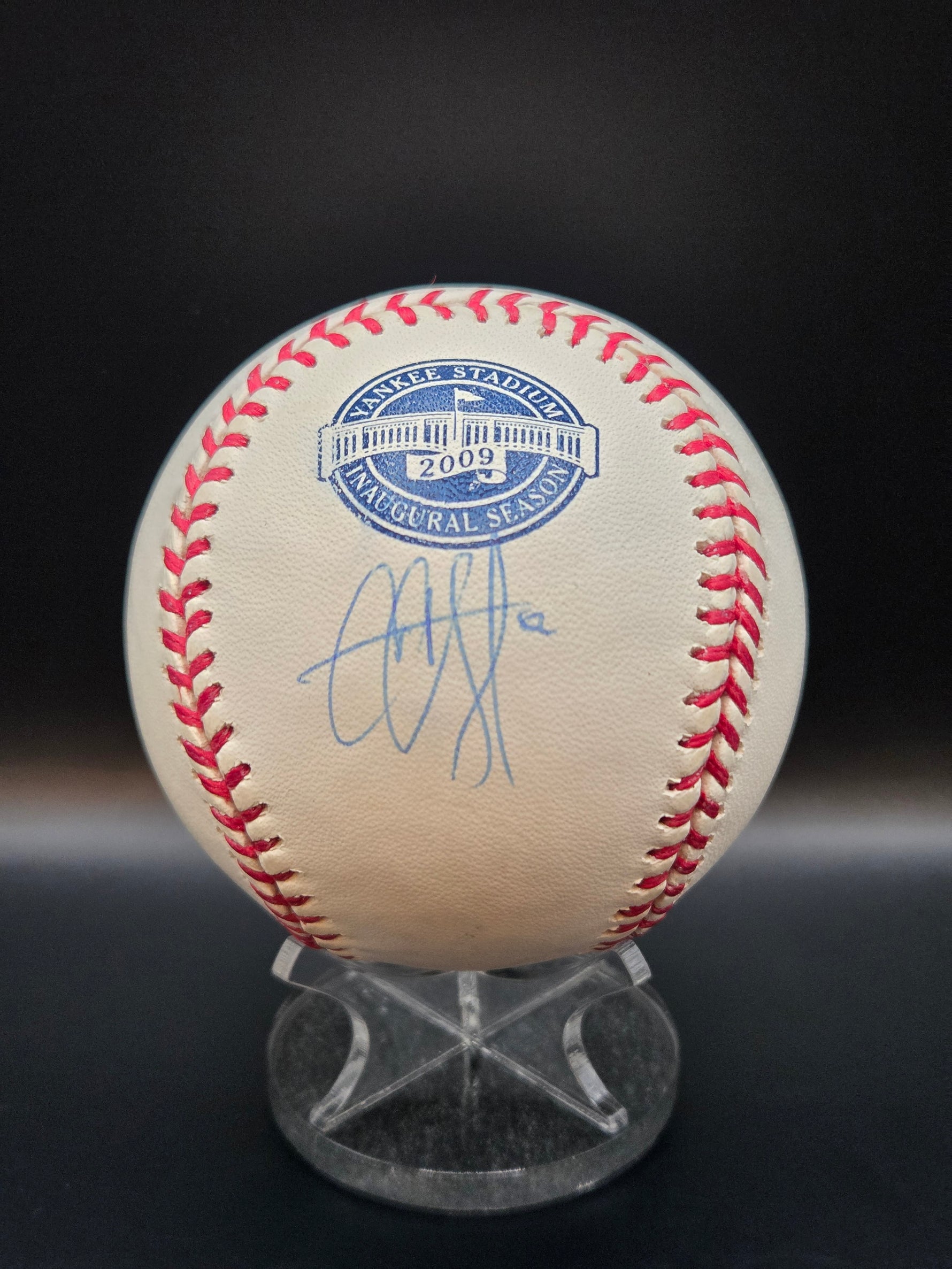 CC Sabathia Signed 2009 Inaugural Season Logo Baseball -  NY Yankees image 0