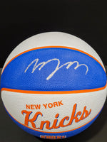 Miles McBride Signed NYK Wilson Classics Logo Mini Basketball - NY Knicks image 1