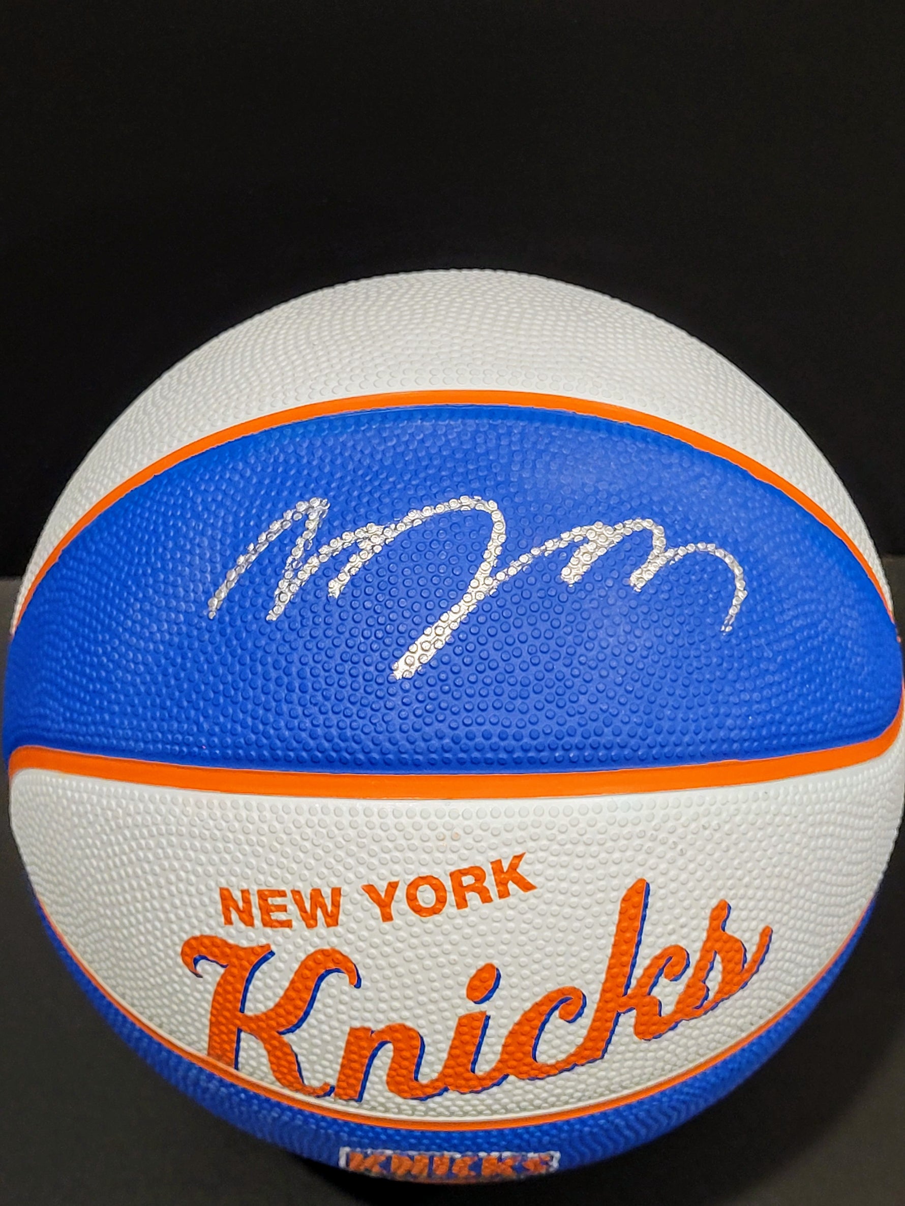 Miles McBride Signed NYK Wilson Classics Logo Mini Basketball - NY Knicks image 1