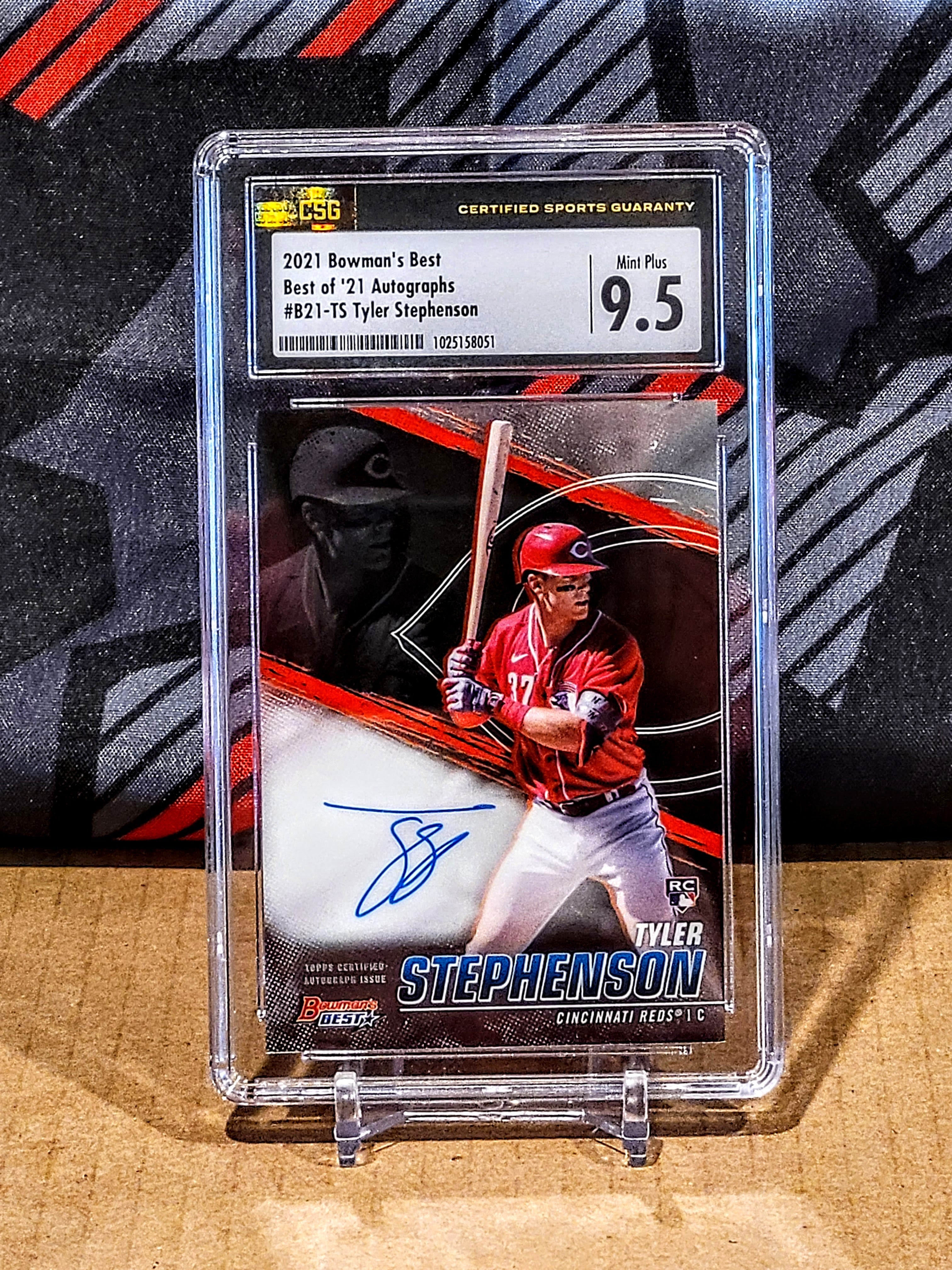 Tyler Stephenson Reds - Bowman's Best Autographed Rookie Card - CSG 9.5 image 0