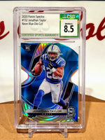 Jonathan Taylor Colts Rookie Spectra Neon Blue Die Cut RC /50 - CSG 8.5 image 0