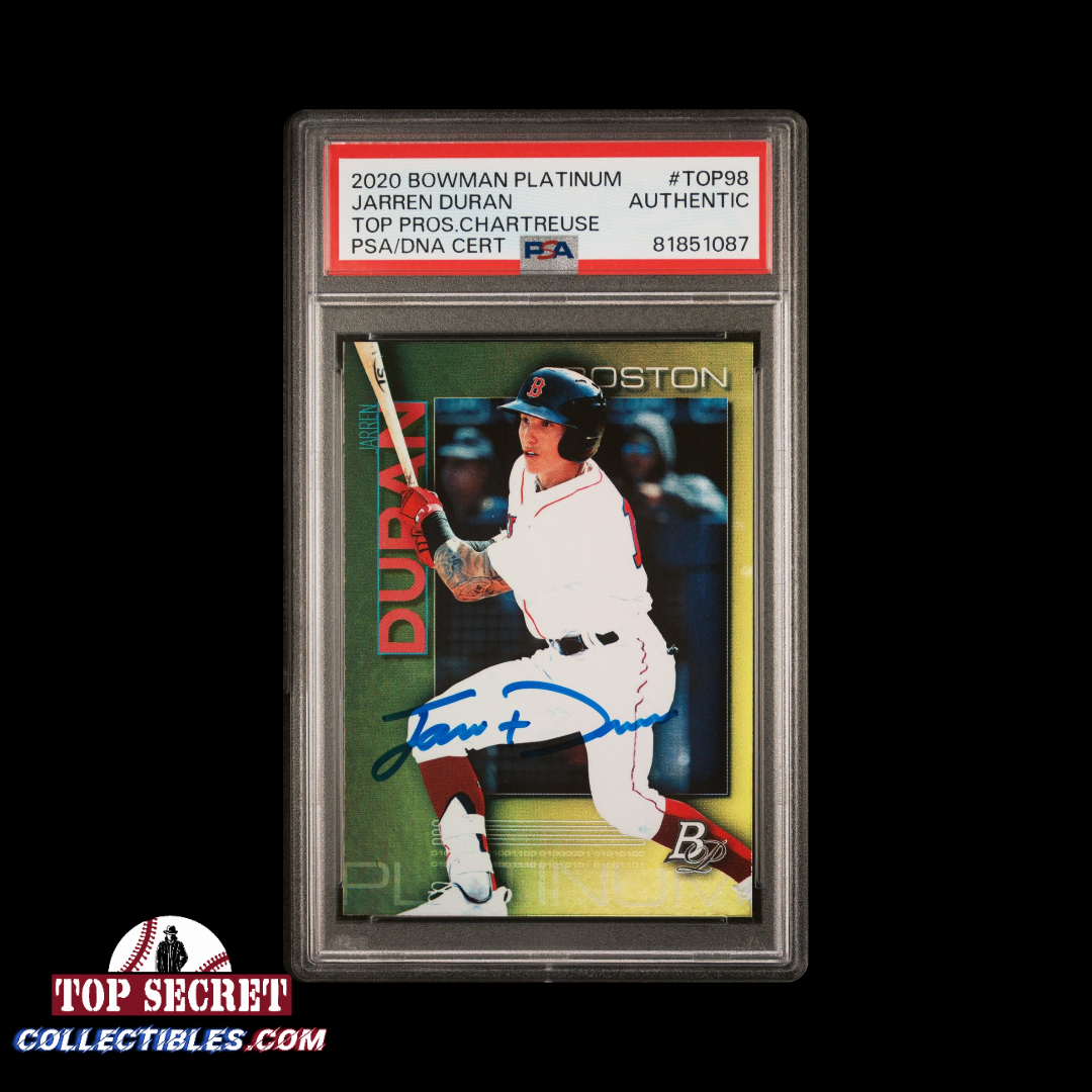 Jaren Duran Bowman Platinum #TOP98 Red Sox AUTO - PSA image 0