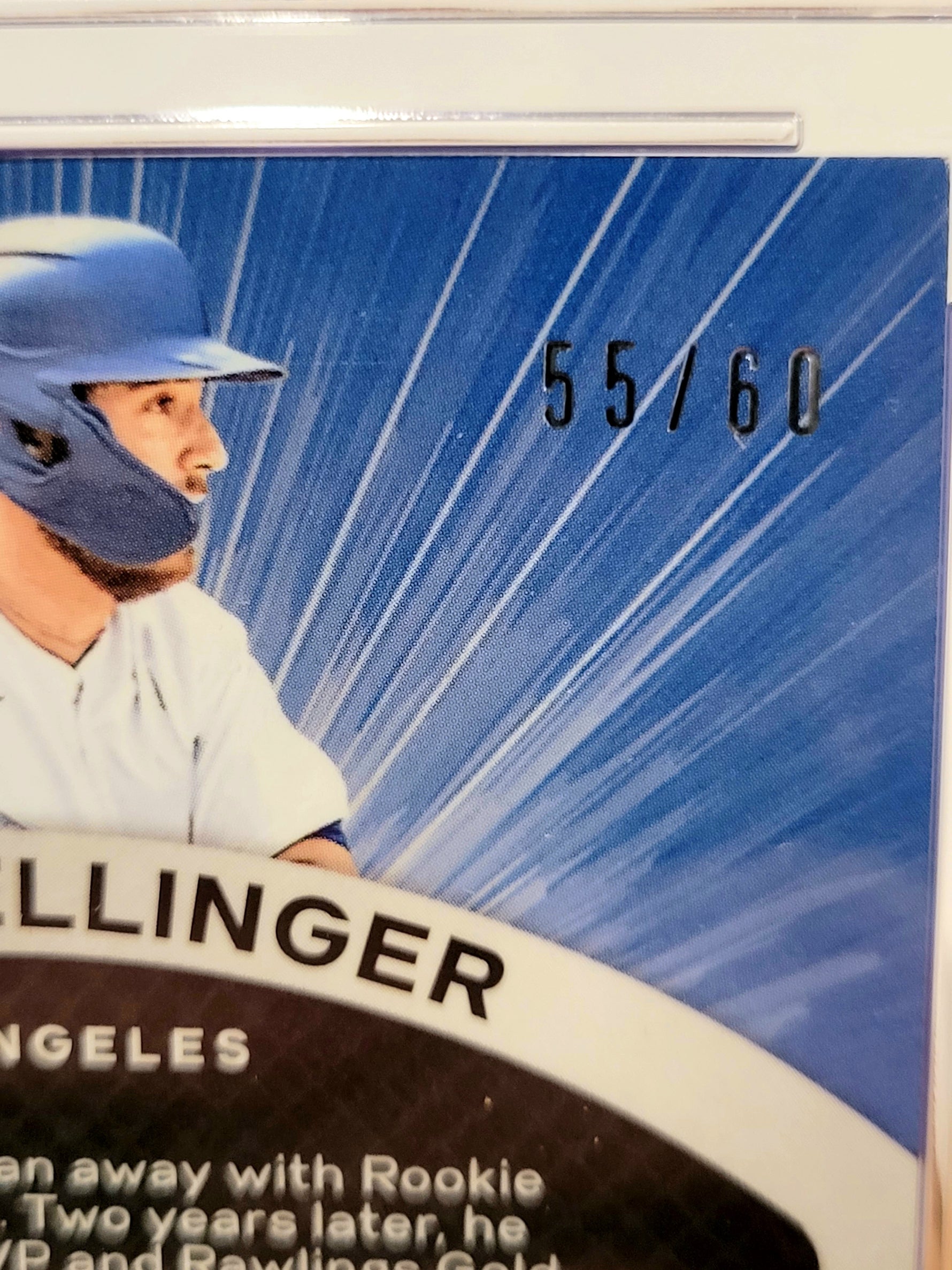 Cody Bellinger Prizm Illumination Blue Wave /60 - CSG 9.5 - Dodgers Yankees image 1