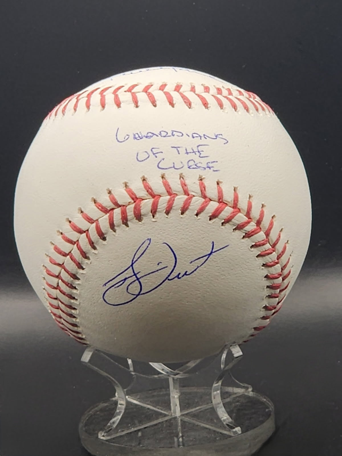 Bucky Dent/ Aaron Boone NY Yankees Signed "Guardians of the Curse" OMLB Baseball image 1