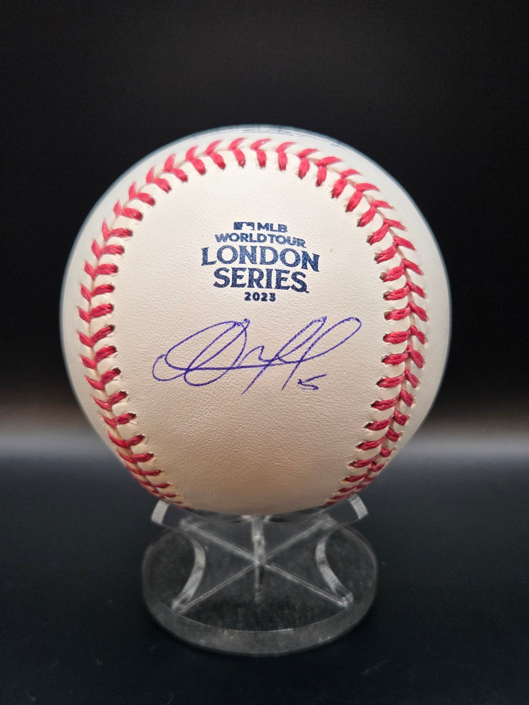 Chris Morel Signed/Auto 2023 London Series Logo Baseball - Cubs/Rays JSA COA image 0