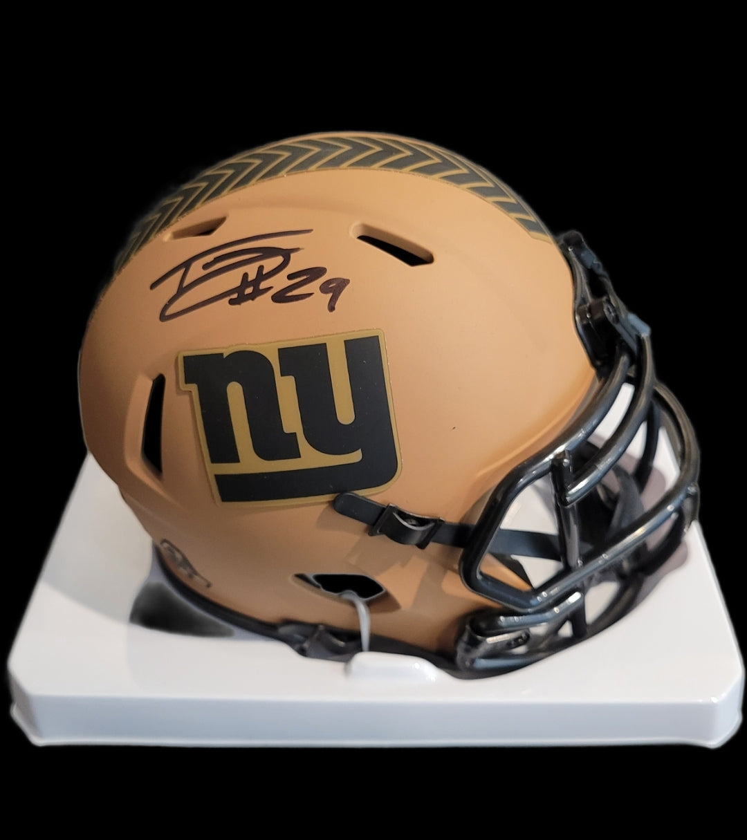 Tyrone Tracy Jr. Signed/AUTO Giants Salute to Service (SOS) Mini Helmet image 0