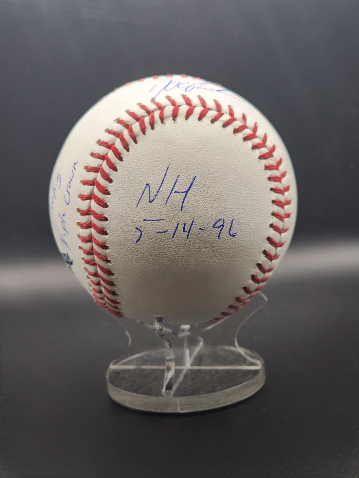 Dwight "Doc" Gooden NY Mets/Yankees Signed OMLB Baseball w/ 4 Inscriptions image 2