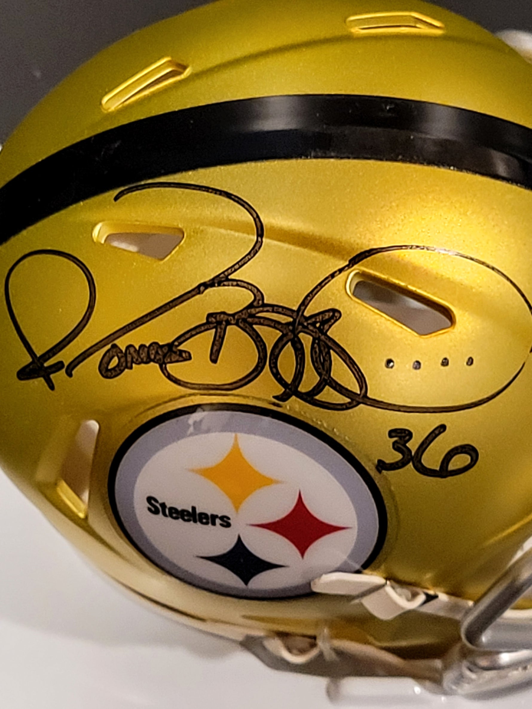 Jerome Bettis Signed/AUTO Steelers Flash Mini Helmet - Beckett COA image 1