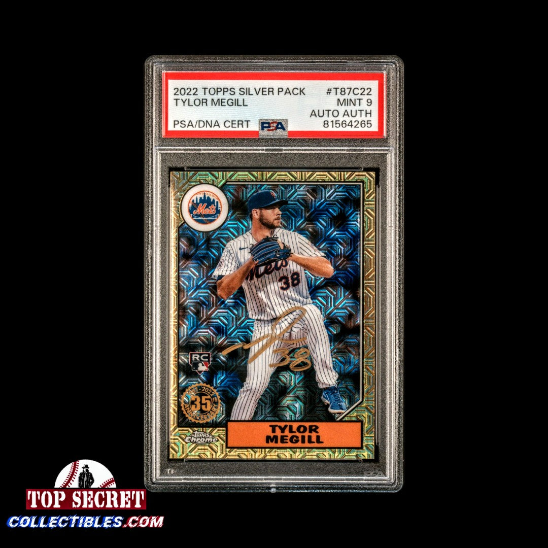 Tylor MeGill RC #T87C22 Mets Gold Graded AUTO - PSA 9 image 0