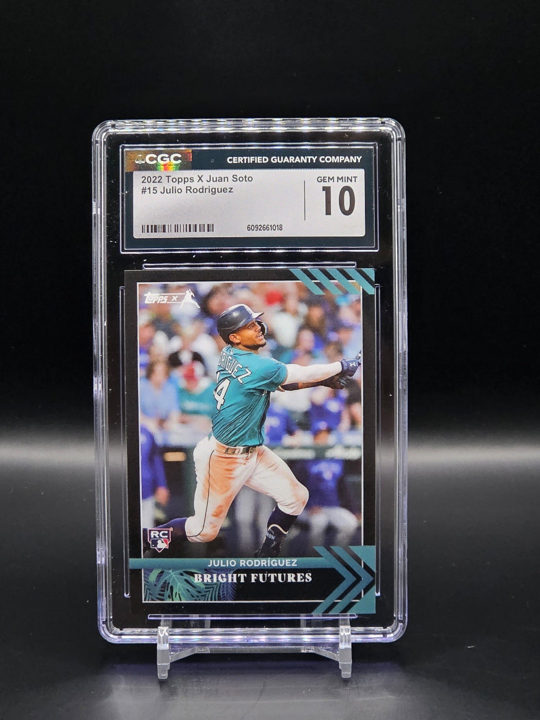 Julio Rodriguez Topps X #15 Juan Soto Edition RC - Mariners: CGC 10 image 0
