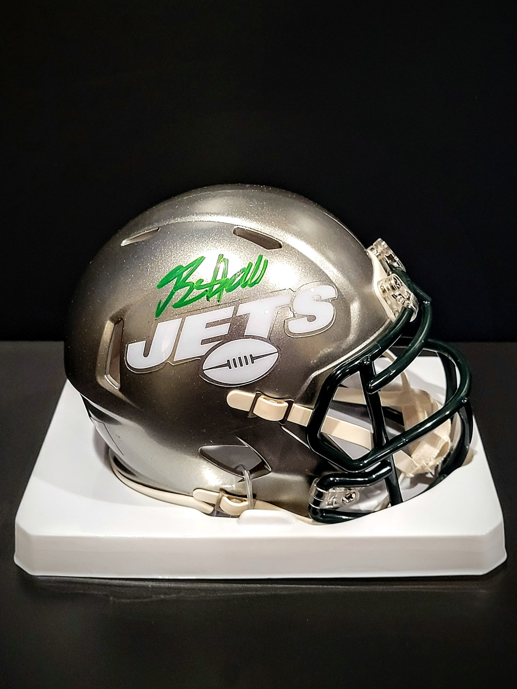 Breece Hall Signed/AUTO Jets Flash Mini Helmet - Fanatics COA image 0